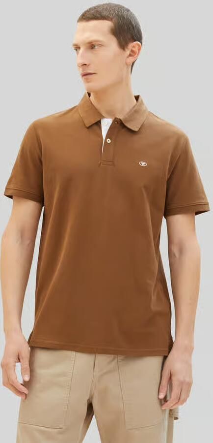 Tom Tailor Regular fit poloshirt van katoen- en viscosemix