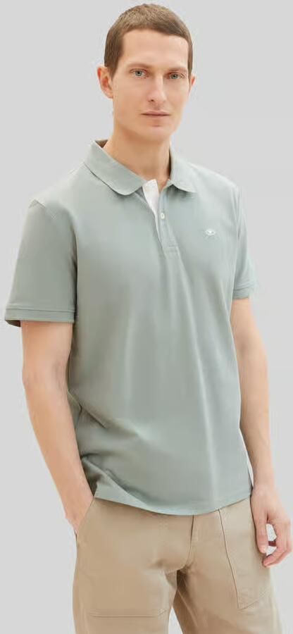 Tom Tailor Regular fit poloshirt van katoen- en viscosemix