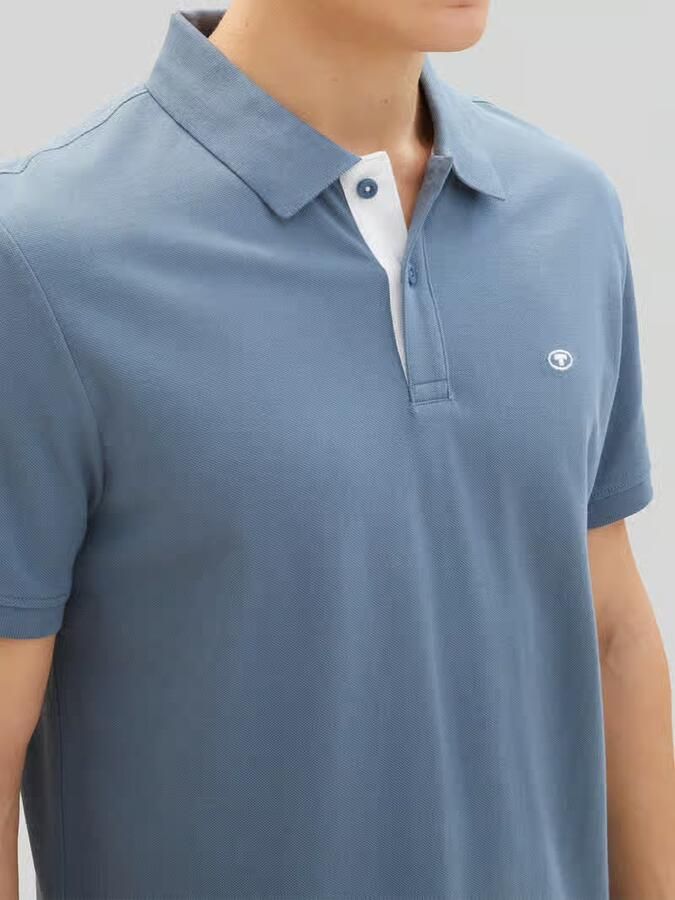 Tom Tailor Regular fit poloshirt van katoen- en viscosemix