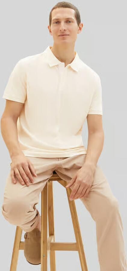 Tom Tailor Regular fit poloshirt van katoen- en viscosemix
