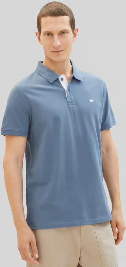 Tom Tailor Regular fit poloshirt van katoen- en viscosemix - Foto 2