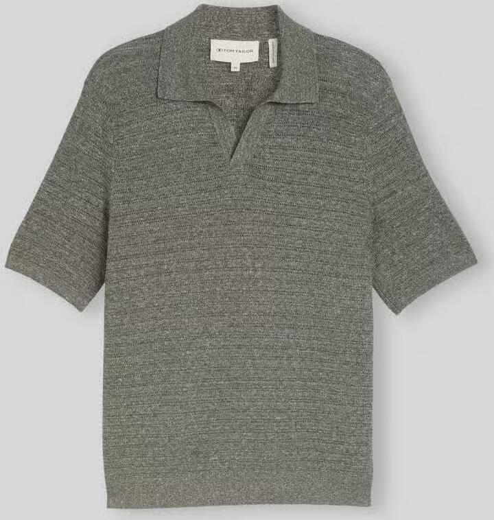 Tom Tailor regular fit poloshirt van katoen-linnenmix - Foto 2