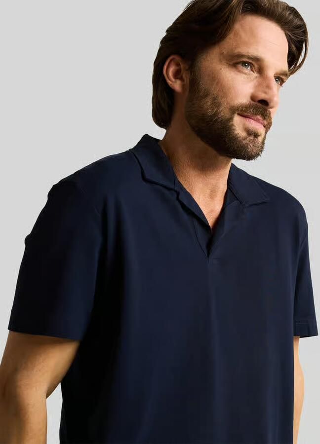 Tom Tailor regular fit poloshirt van katoenmix met resortkraag