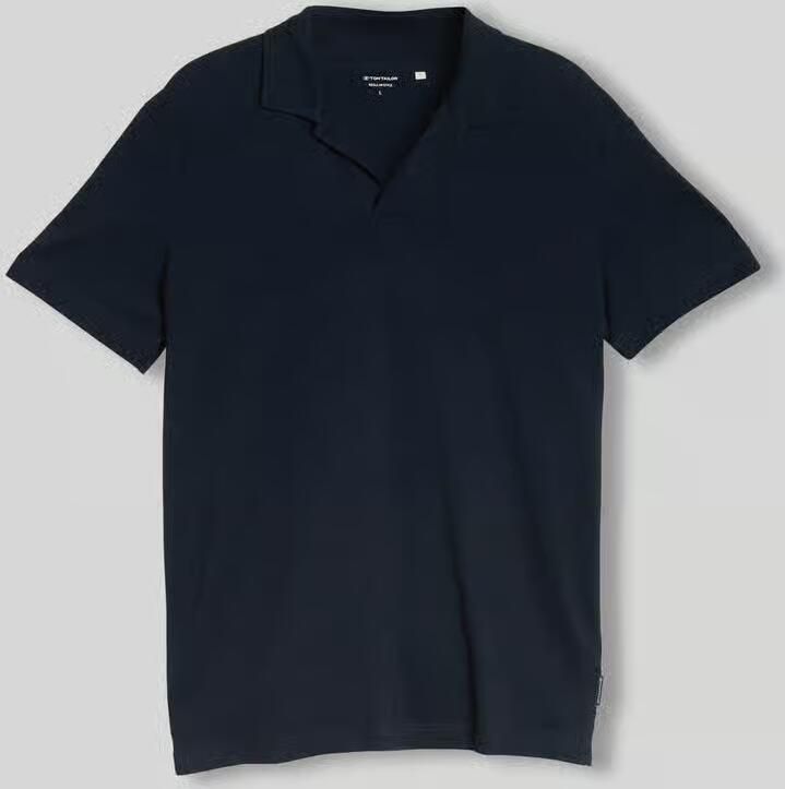 Tom Tailor regular fit poloshirt van katoenmix met resortkraag - Foto 2