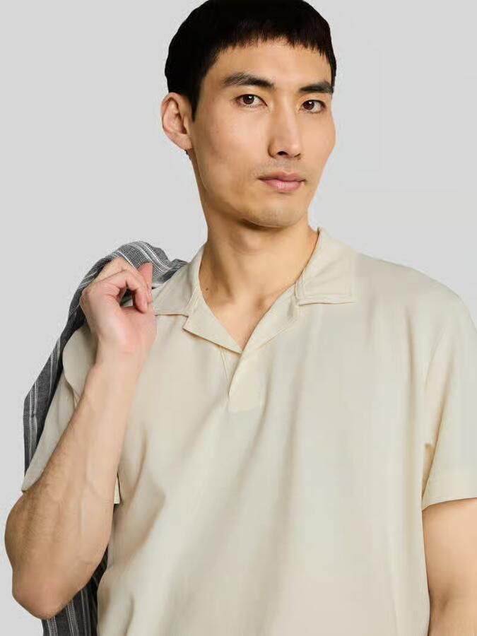 Tom Tailor regular fit poloshirt van katoenmix met resortkraag
