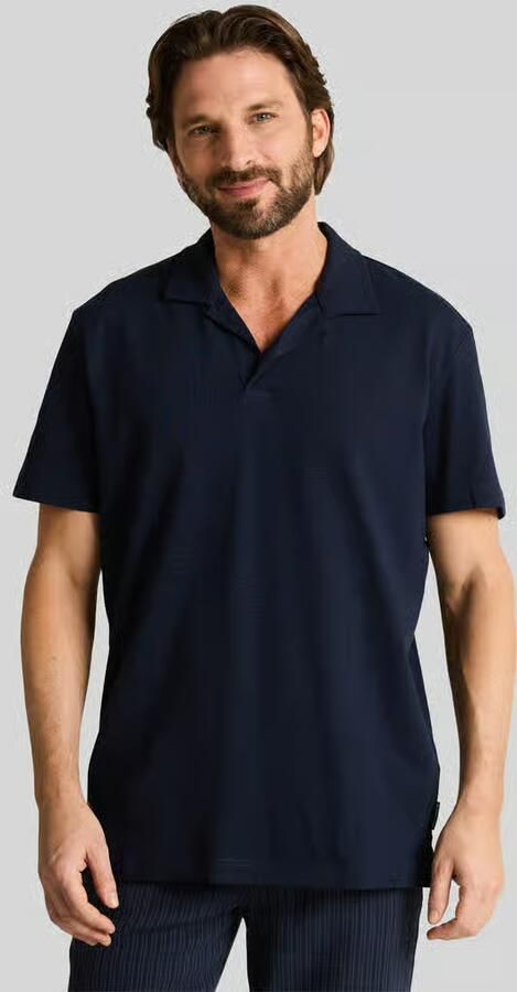 Tom Tailor regular fit poloshirt van katoenmix met resortkraag - Foto 4