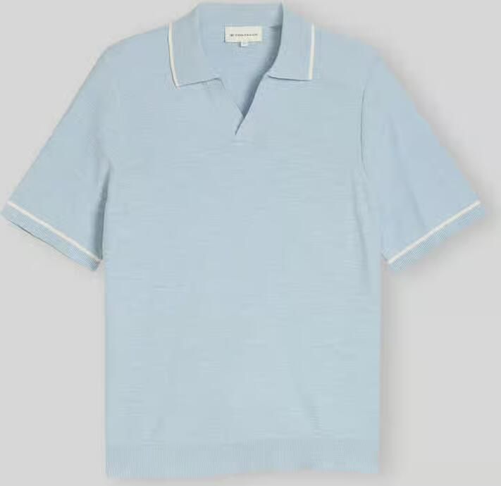 Tom Tailor regular fit poloshirt van puur katoen in brei-look - Foto 2