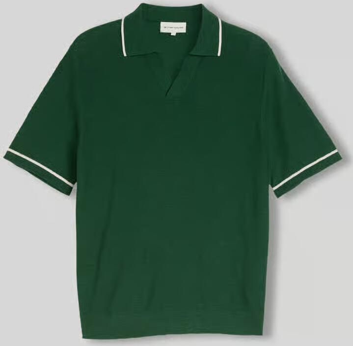 Tom Tailor regular fit poloshirt van puur katoen in brei-look - Foto 2
