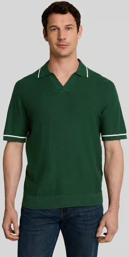 Tom Tailor regular fit poloshirt van puur katoen in brei-look - Foto 3