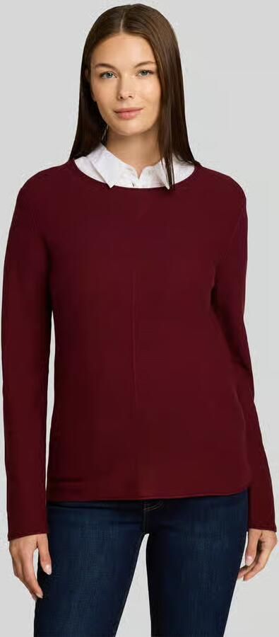 Tom Tailor Regular fit pullover met geribde boorden - Foto 2