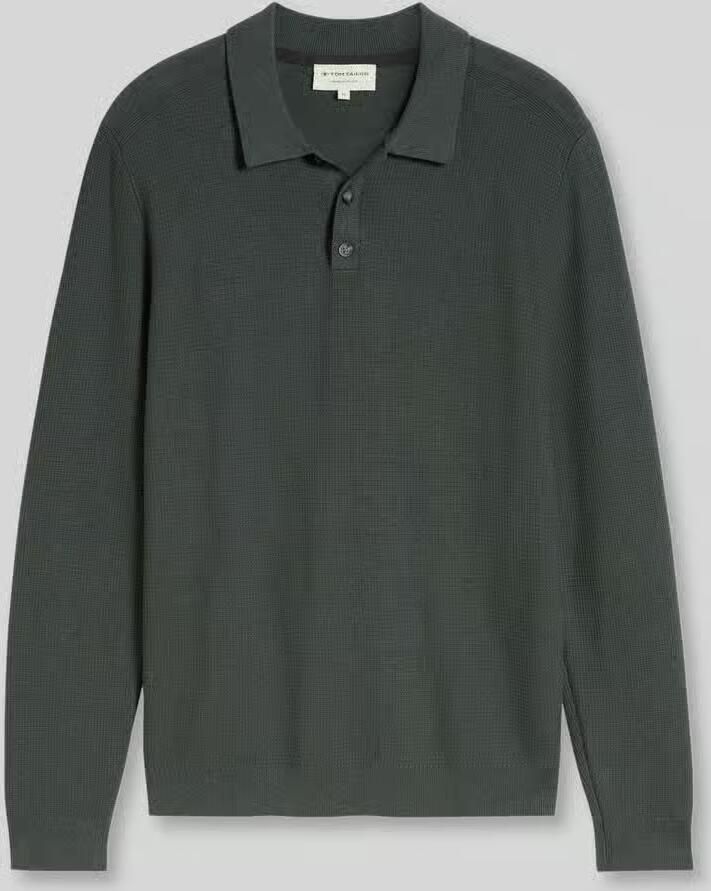Tom Tailor Regular fit pullover met structuurtricot van puur katoen