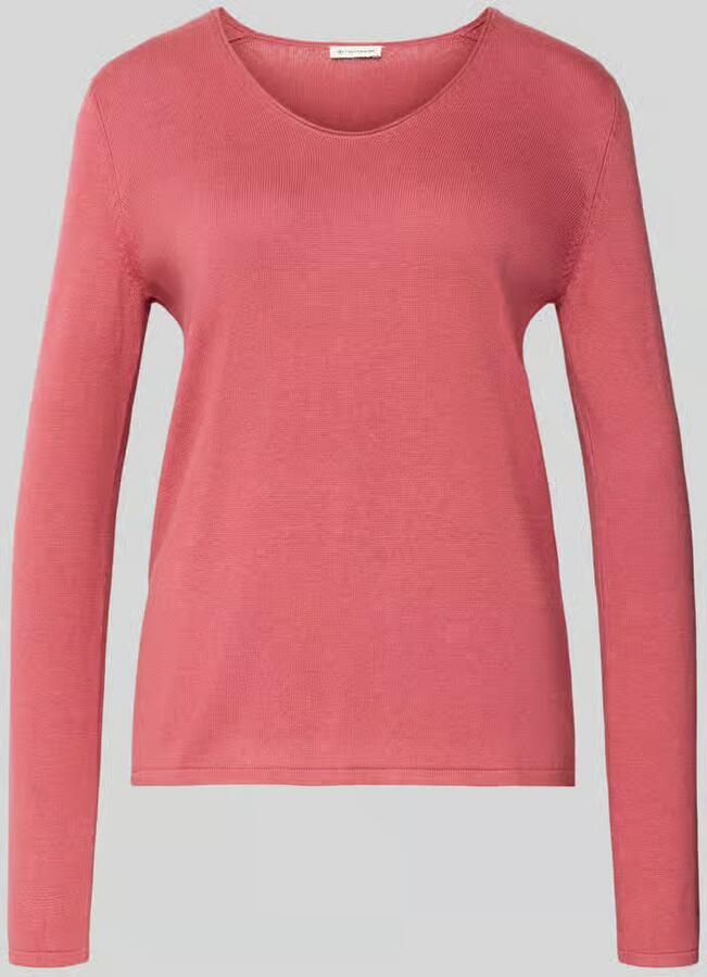Tom Tailor Regular fit pullover van een mix van katoen en viscose