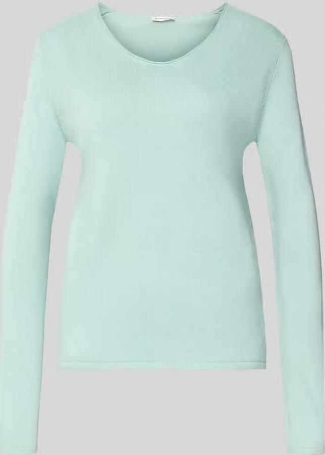 Tom Tailor Regular fit pullover van een mix van katoen en viscose