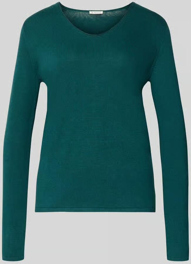 Tom Tailor Regular fit pullover van een mix van katoen en viscose