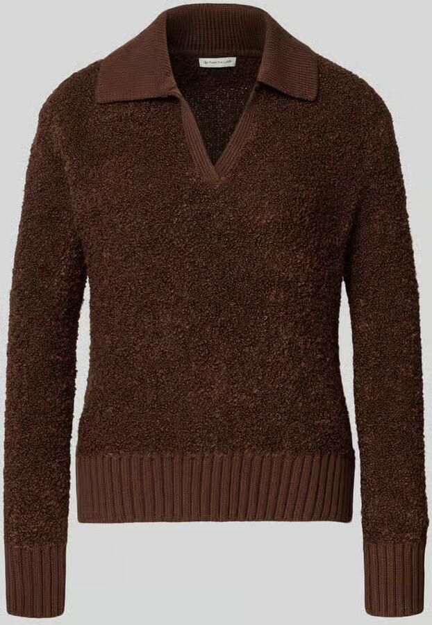 Tom Tailor Regular fit pullover van katoenmix met polokraag