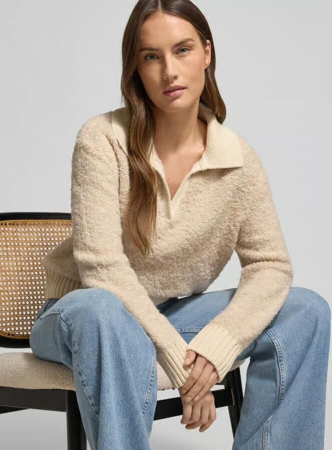 Tom Tailor Regular fit pullover van katoenmix met polokraag - Foto 2
