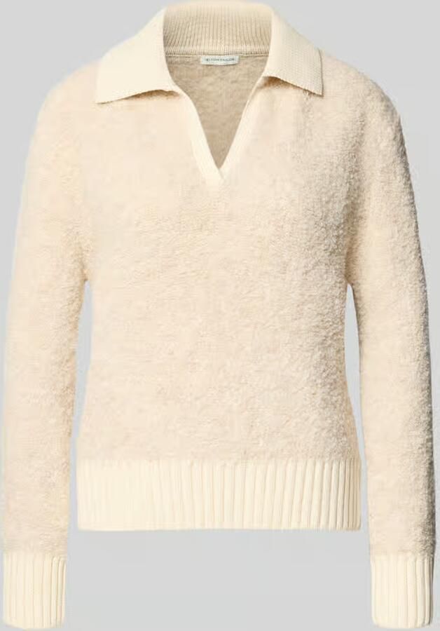 Tom Tailor Regular fit pullover van katoenmix met polokraag