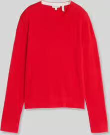 Tom Tailor Regular fit pullover van mix van katoen en zijde