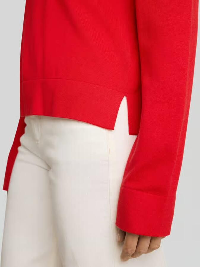 Tom Tailor Regular fit pullover van mix van katoen en zijde
