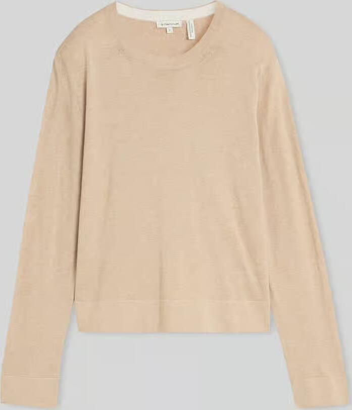 Tom Tailor Regular fit pullover van mix van katoen en zijde - Foto 2
