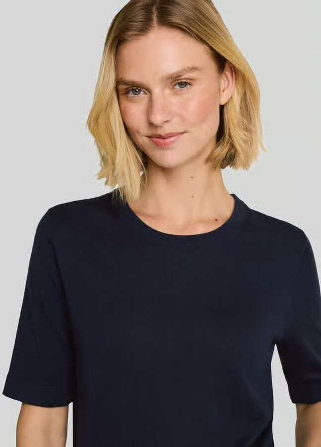 Tom Tailor Regular fit pullover van mix van katoen en zijde met zijdegehalte