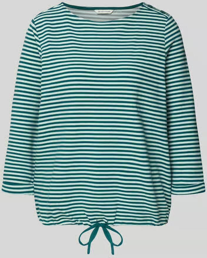 Tom Tailor Regular fit shirt met 3 4-mouwen van biologische katoenmix