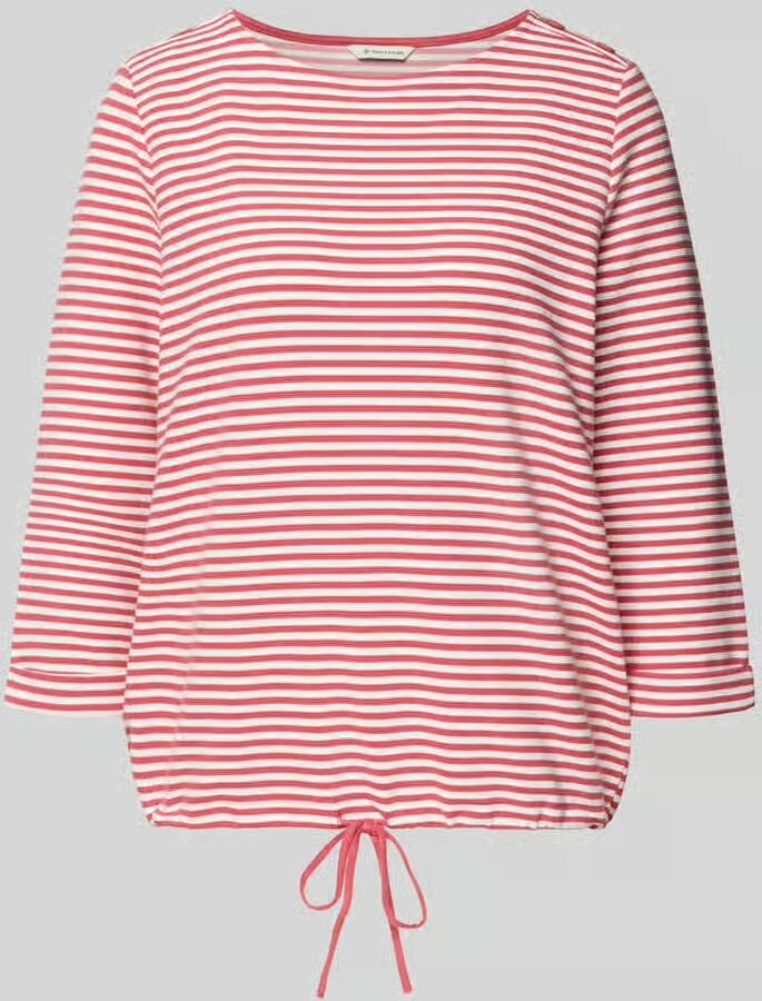 Tom Tailor Regular fit shirt met 3 4-mouwen van biologische katoenmix