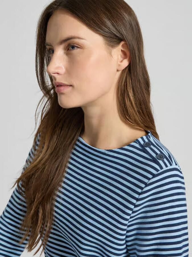 Tom Tailor Regular fit shirt met 3 4-mouwen van biologische katoenmix - Foto 2