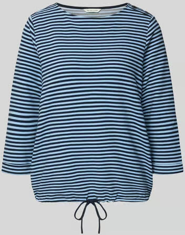 Tom Tailor Regular fit shirt met 3 4-mouwen van biologische katoenmix