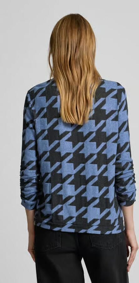 Tom Tailor Regular fit shirt met 3 4-mouwen van viscosemix met all-over motief
