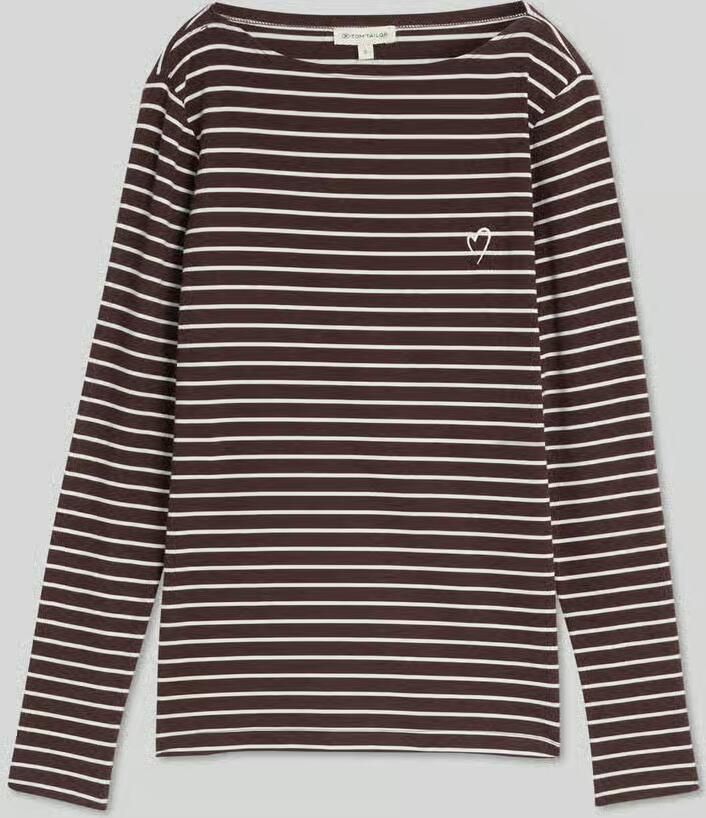 Tom Tailor Regular fit shirt met lange mouwen van katoenmix