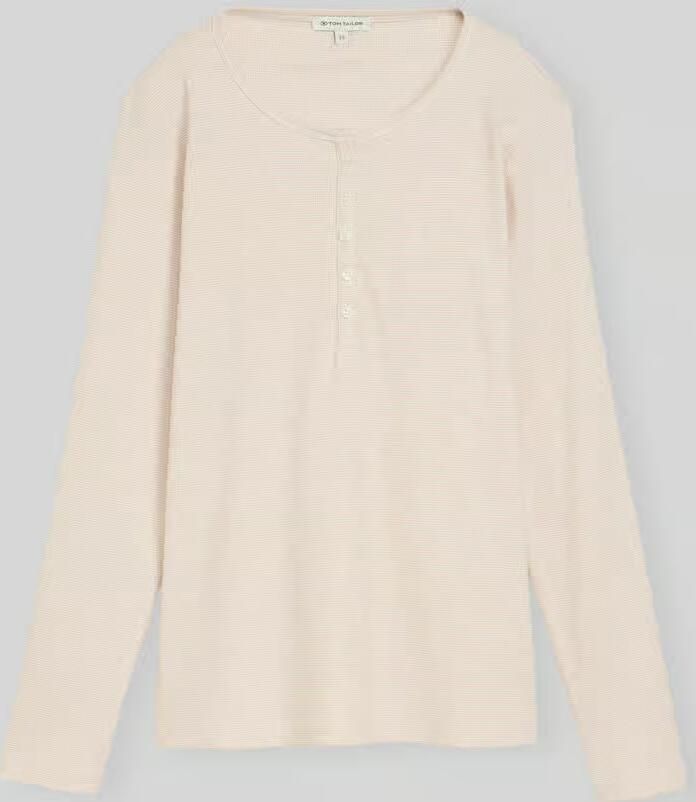 Tom Tailor Regular fit shirt met lange mouwen van katoenmix