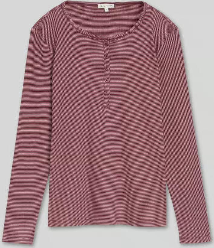 Tom Tailor Regular fit shirt met lange mouwen van katoenmix