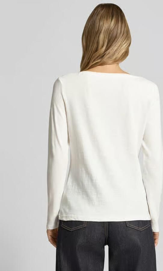 Tom Tailor Regular fit shirt met lange mouwen van Mix van biologisch katoen - Foto 4