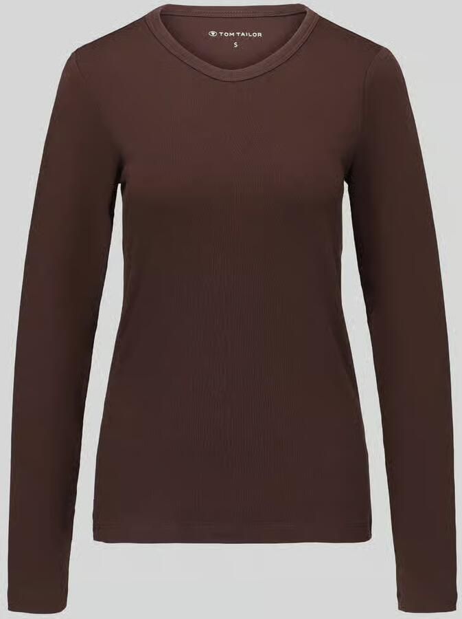Tom Tailor Regular fit shirt met lange mouwen van puur katoen
