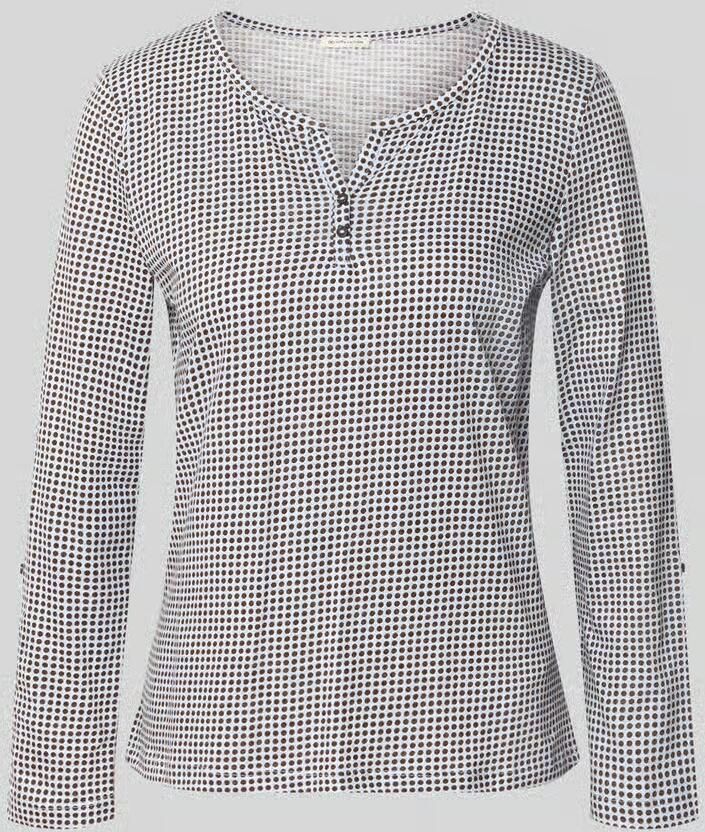 Tom Tailor Regular fit shirt met lange mouwen van puur katoen