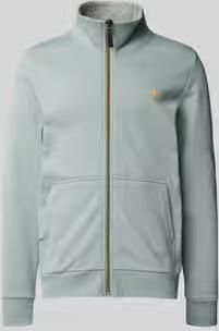 Tom Tailor Regular fit sweatjack met opstaande kraag en rubberen logoprint
