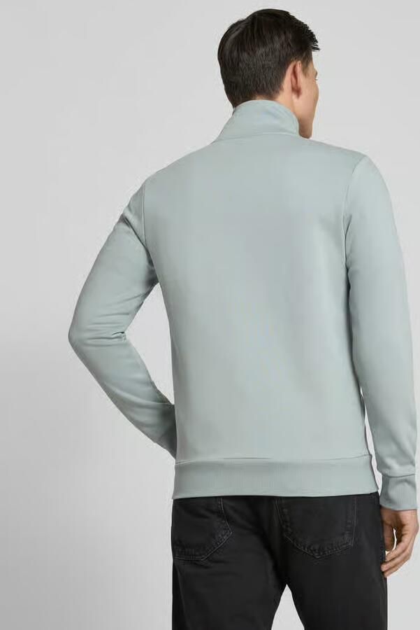 Tom Tailor Regular fit sweatjack met opstaande kraag en rubberen logoprint - Foto 2