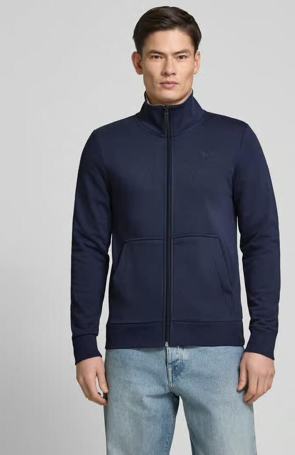 Tom Tailor Regular fit sweatjack met opstaande kraag en rubberen logoprint - Foto 6