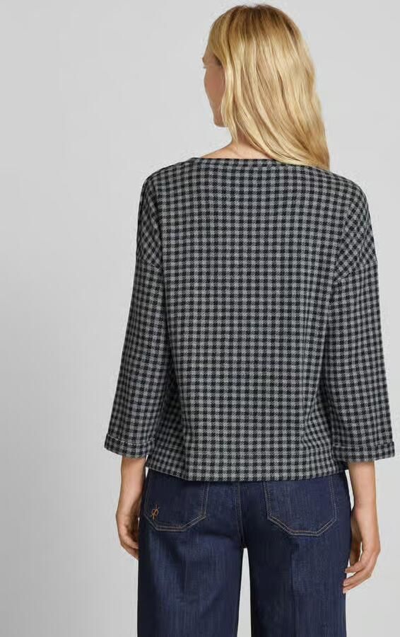 Tom Tailor Regular fit swetshirt met 3 4-mouwen en knoopdetail