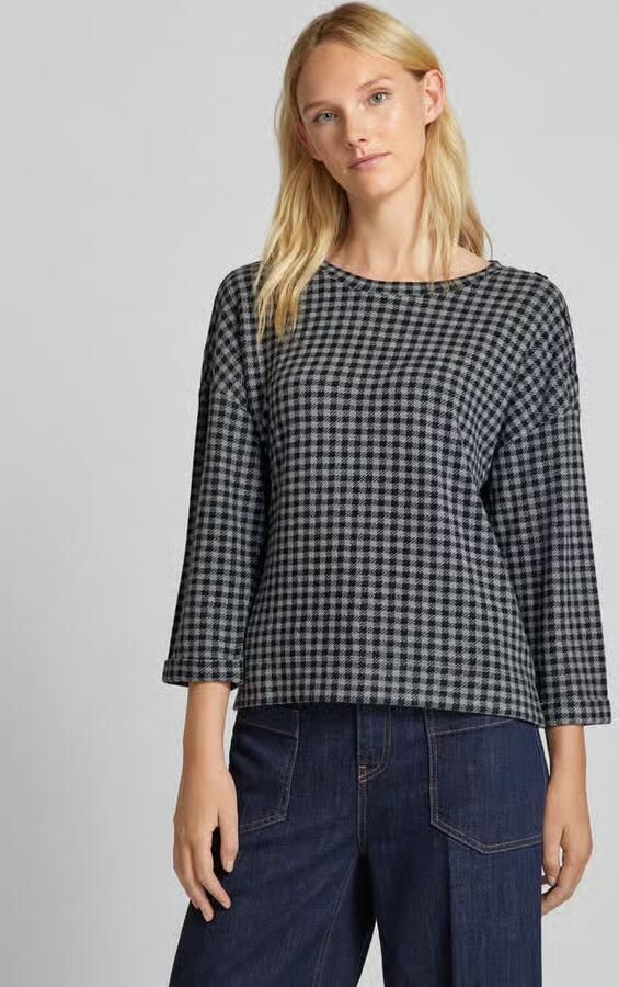 Tom Tailor Regular fit swetshirt met 3 4-mouwen en knoopdetail - Foto 2
