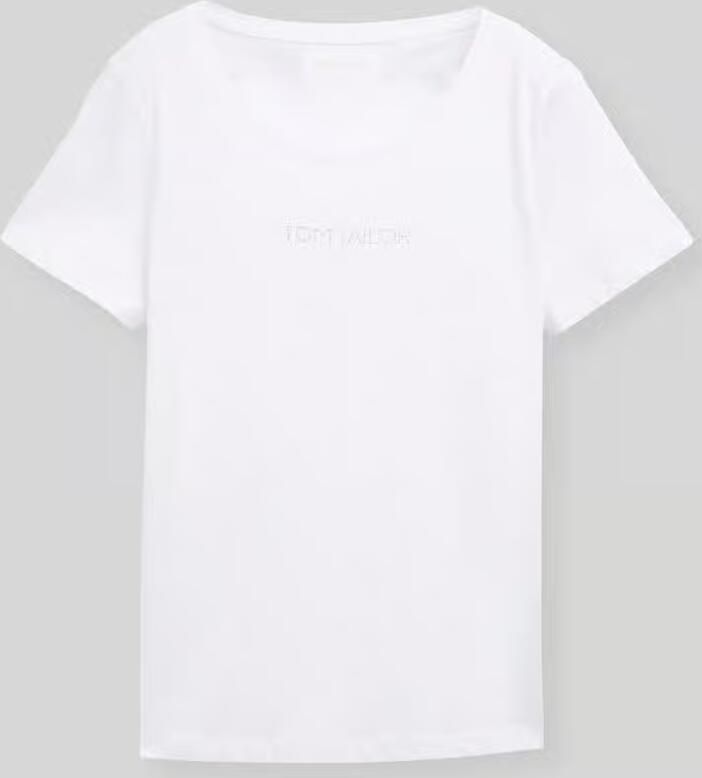 Tom Tailor regular fit T-shirt met labelopschrift - Foto 2