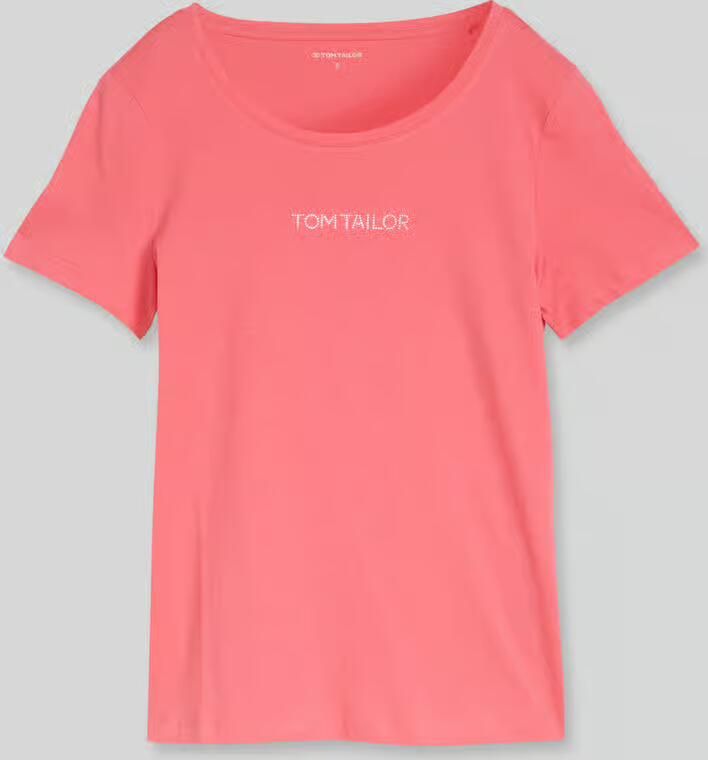 Tom Tailor regular fit T-shirt met labelopschrift - Foto 2