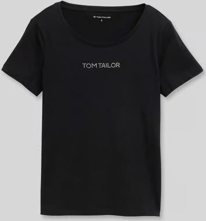 Tom Tailor regular fit T-shirt met labelopschrift - Foto 2