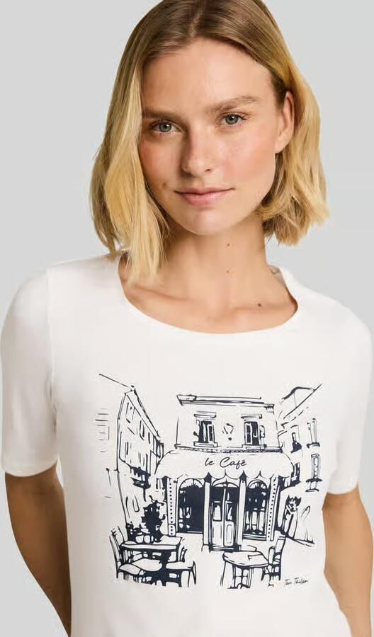 Tom Tailor Regular fit T-shirt van katoenmix
