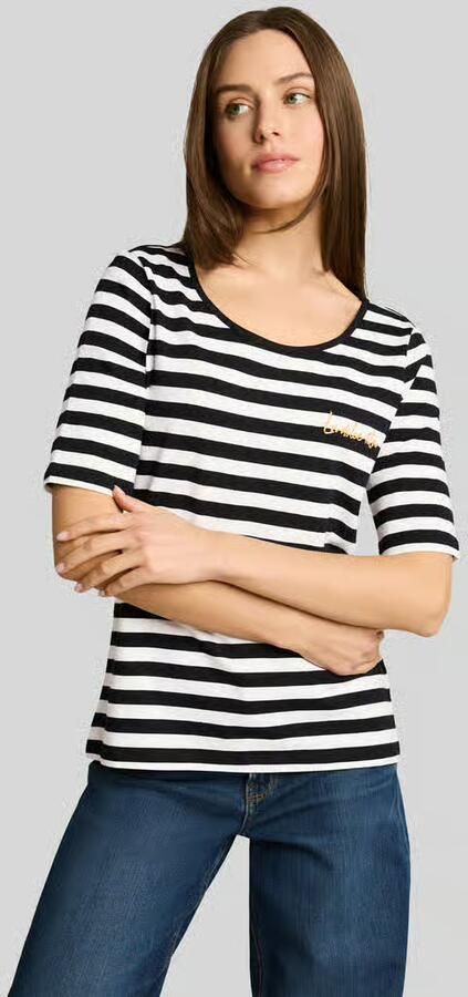 Tom Tailor regular fit T-shirt van katoenmix met borduursel - Foto 3