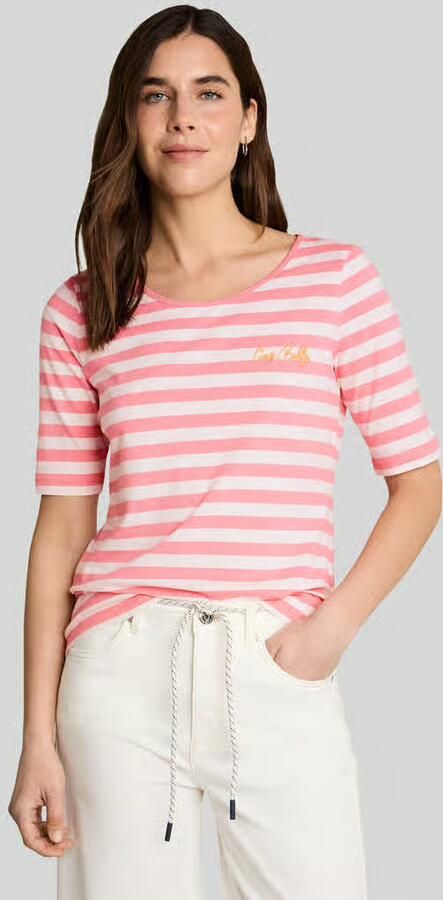 Tom Tailor regular fit T-shirt van katoenmix met borduursel - Foto 4