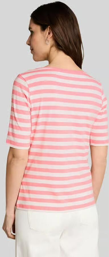 Tom Tailor regular fit T-shirt van katoenmix met borduursel