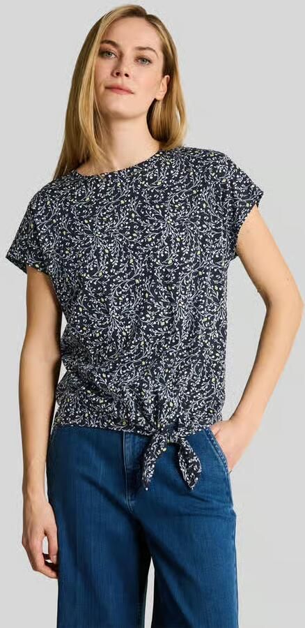 Tom Tailor regular fit T-shirt van katoenmix met knoopdetail - Foto 2