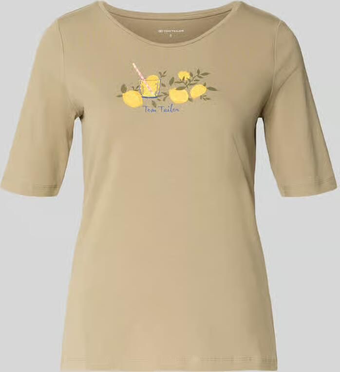 Tom Tailor regular fit T-shirt van katoenmix met motiefprint - Foto 2